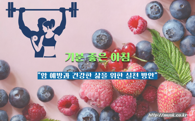암 예방과 건강한 삶을 위한 실천 방안