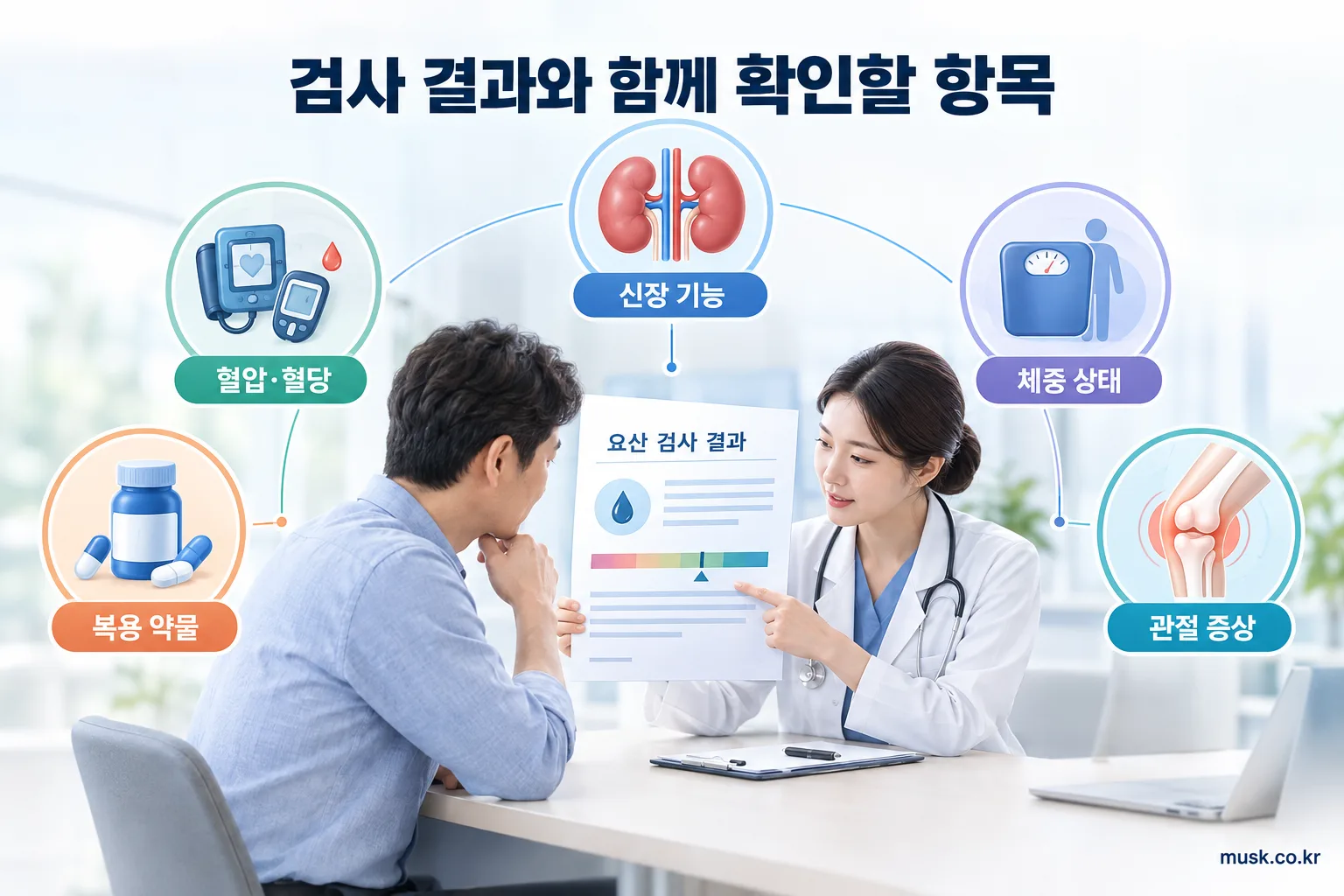 요산 수치가 높은 이유와 검사 결과를 해석할 때 확인할 점 3 요산 검사 결과와 함께 확인해야 할 건강 상태와 복용 약물