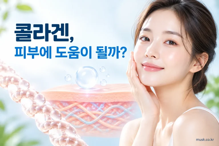콜라겐 섭취와 피부 건강의 관계를 설명하는 대표 이미지