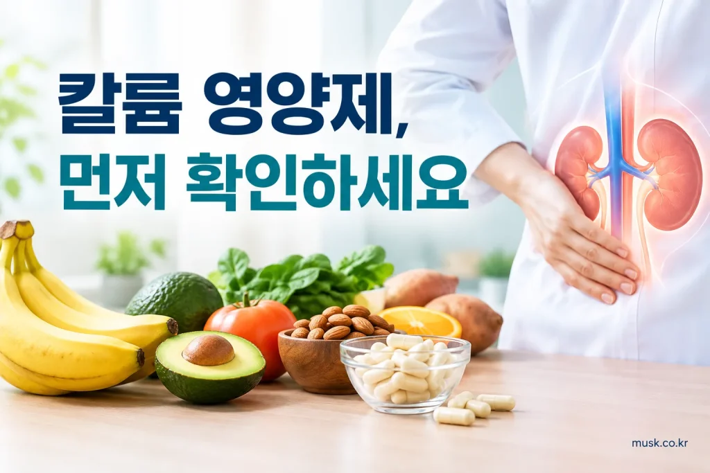 신장 기능과 복용 약물 확인이 필요한 칼륨 영양제