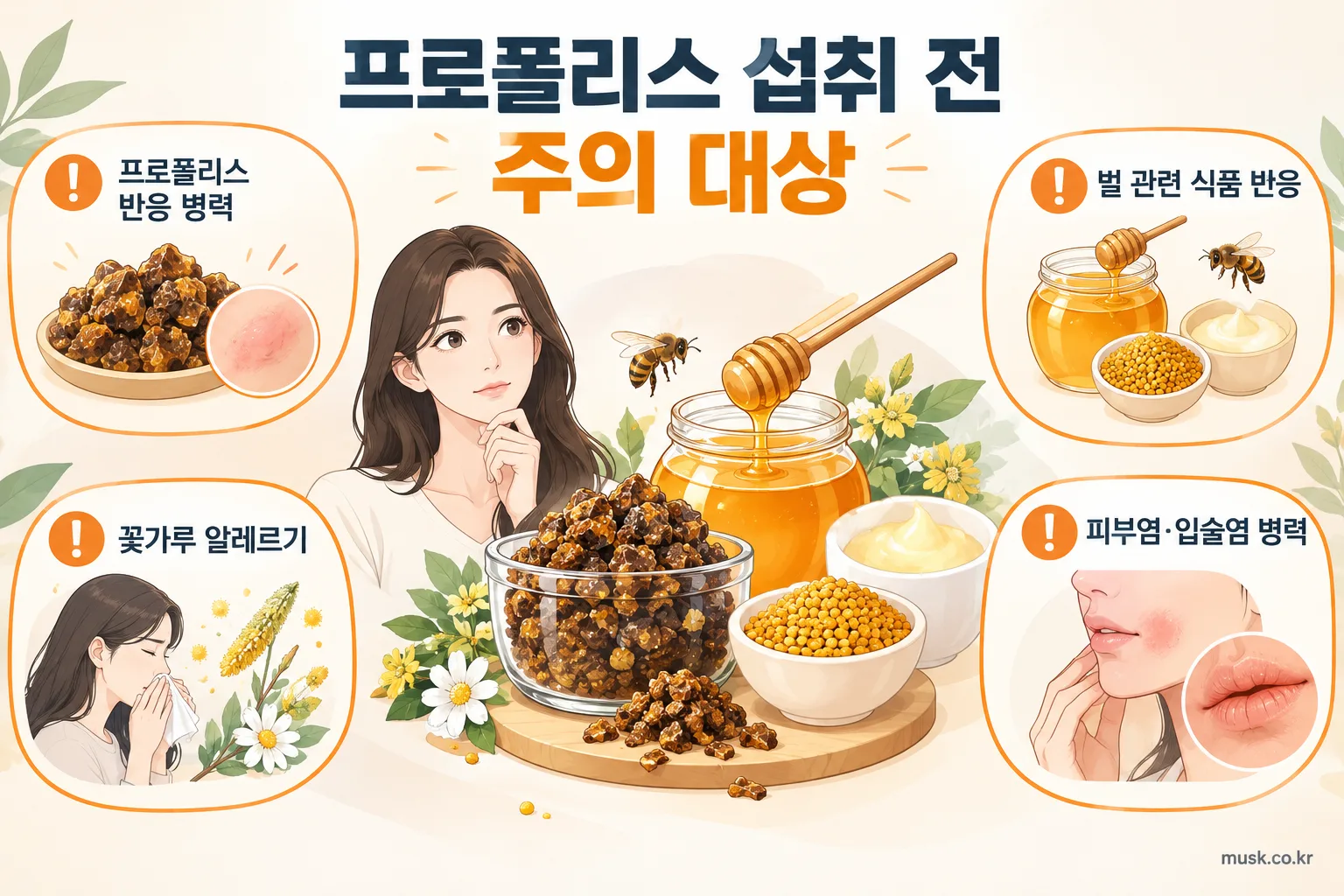 프로폴리스 알레르기가 있으면 먹어도 되나 2 프로폴리스 섭취 전 주의해야 할 알레르기 병력과 벌 관련 식품