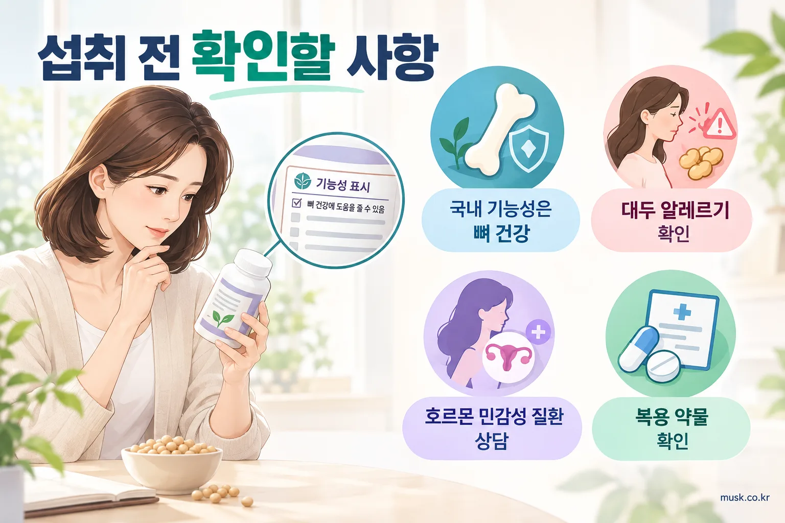 대두이소플라본 섭취 전 확인해야 할 기능성과 주의사항