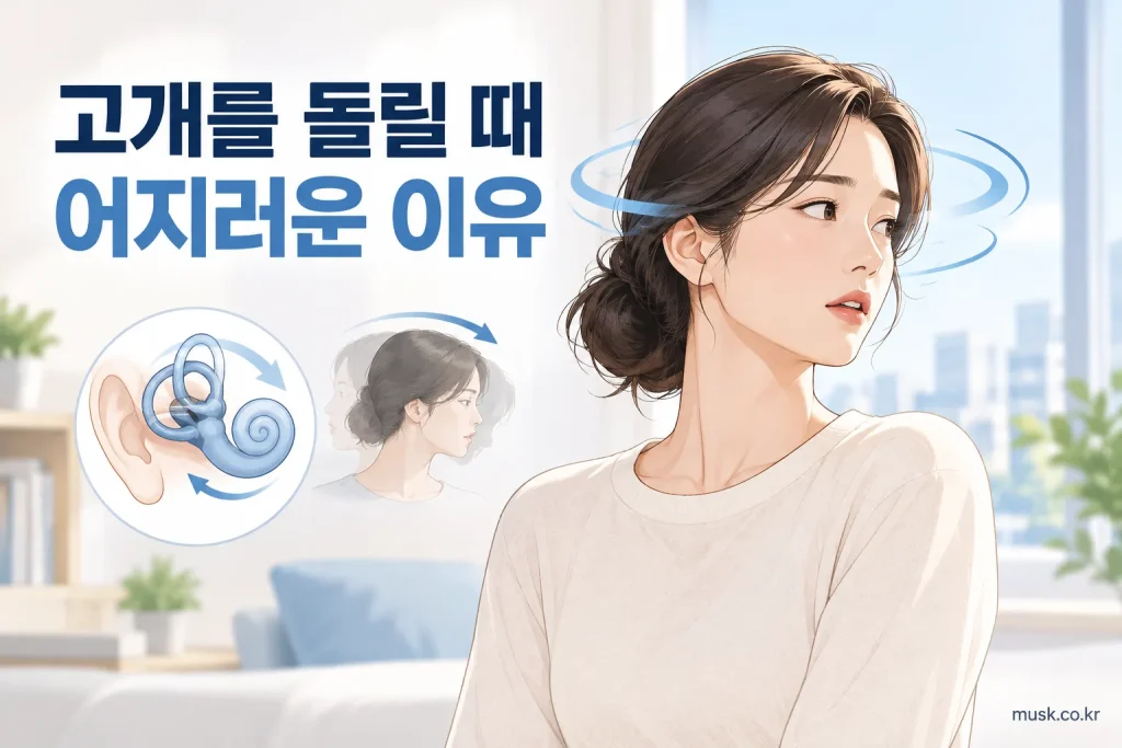 고개를 돌리거나 일어날 때 어지럼을 느끼는 성인